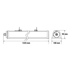 Lampada Industriale Beghelli Tri Proof 130 Cm IP66 in Acciaio per Illuminazione Esterna - Product Image 2