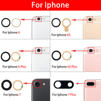 Adhésif de protection d'objectif d'appareil photo en gros pour iPhone X XS Max XR 6 6s 7 8 11 14 Plus Pro MAX – Pièces de rechange pour objectif arrière en verre de téléphone portable
