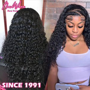 Perruque Premium Longue Sans Colle Pré-coupée Pré-décolorée Pré-épilée en <span class=keywords><strong>Cheveux</strong></span> Humains Vierges Indiens avec Fermeture en Dentelle HD Transparente Prête à Porter Effet Mouillé - Product Image 1