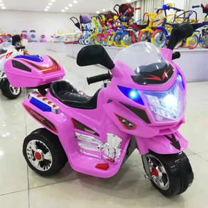 Оптовая продажа, трехколесный электрический детский мотоцикл с мощным аккумулятором, трехколесный велосипед с музыкальным пластиковым материалом, тип автомобиля - Product Image 6