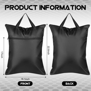 Borsa per la conservazione dei vestiti sporchi e bagnati impermeabili impermeabili pesanti su misura borsa per la <span class=keywords><strong>biancheria</strong></span> nera da viaggio con tasche con cerniera - Product Image 2