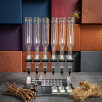 Distributeur de parfum professionnel à 6 têtes, flacon en verre avec pompe pulvérisatrice, présentoir pour bar à parfums