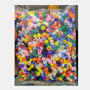 6*9mm Multi shape cute plastic pony beads hair beads for kids braids accessories