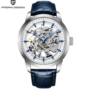 Berjani Men's Mechanical <b>Watch</b> <b>Automatic</b> <b>Skeleton</b> Luminous Stainless Steel Case 13mm 30M Waterproof PD-1638 - Product Image 1