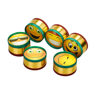 Molino de Hierbas Personalizado con Diseño de Cara Sonriente, 50 mm, Aleación de Zinc Metálico, 3 Capas, para Fumar Hierba, Tabaco, Navidad - Product Image 6