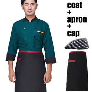 Vestiti <span class=keywords><strong>da</strong></span> <span class=keywords><strong>lavoro</strong></span> su misura dello <span class=keywords><strong>Chef</strong></span> del commercio all'ingrosso del ristorante bar caffetteria dell'hotel cucina <span class=keywords><strong>Chef</strong></span> giacca uniforme grembiule e berretto - Product Image 5