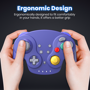 <span class=keywords><strong>2PCS</strong></span> 2,4G Controlador inalámbrico GameCube wkth USB y NGC Receptor para NGC Wii Switch Online Steam Windows <span class=keywords><strong>PC</strong></span> Mac Negro + Púrpura - Product Image 4