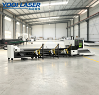 Máquina de Corte Láser de Fibra Q7 con Doble Mandril y Carga Automática, Cortadora Láser CNC para Tubos Metálicos Redondos y Cuadrados