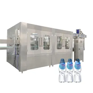 Automatic Pet Bottle Aqua Natural Mineral Pure Drink Water 3 In 1 Filling Monoblock Bottling Packing Machine Complete System