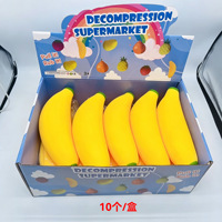 Jouet à presser en forme de banane en PU à remontée lente, souple et moelleux, anti-stress, jouet sensoriel pour enfants et adultes, pour le soulagement du stress et la décompression