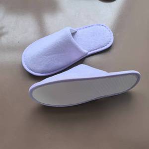 <span class=keywords><strong>Ciabatte</strong></span> per bambini all'ingrosso <span class=keywords><strong>viola</strong></span> usa e getta per interni in velluto Hotel pantofole - Product Image 2