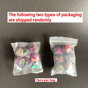 7 Chiếc Mỗi Bộ Xúc Xắc Kỹ Thuật Số Đa Diện DND PRTG Bộ Xúc Xắc Sáng Bóng Huỳnh Quang - Product Image 6