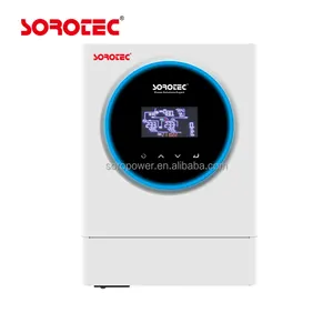 온/오프 그리드 하이브리드 3600W 4KW 6KW 순수 사인파 24Vdc 48VDC 120A MPPT 태양광 인버터