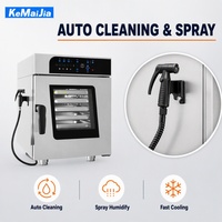 Ticari 60L Kombi Fırın CKF-60 Sürekli Buhar Beslemeli Buharlı Pişirme 5 Tepsili Çift Sıcak Hava Sirkülasyonlu 220-240V