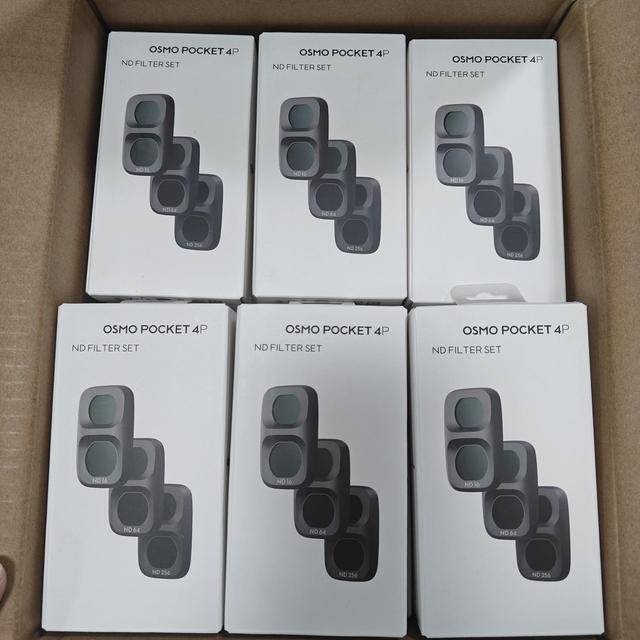 Osmo Pocket 4P ND Filter Set the ND Filter Set Includes ND16, ND64, and ND256 Filters to Adapt to Different Lighting Conditions.