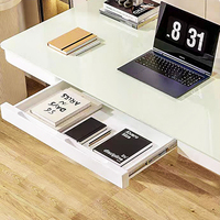 Bureau d'ordinateur en verre moderne réglable à moteur unique Table élévatrice de bureau durable Rangement confortable Bureau debout Bureau d'ordinateur