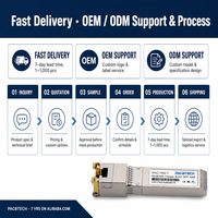 Transceiver SFP+ RJ45 Cuivre 10G 30m SFP-10G+-T Compatible avec SFP-10G-T-30m pour Switch/Routeur/Module SFP Cuivre Centre de Données
