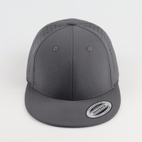 Casquette Snapback Ajustée 6 Panneaux en Polaire Tropicale Haute Performance pour Extérieur, avec Broderie Personnalisée Logo Feuille, Respirante et Originale