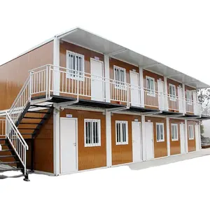 Struktur Desain Kustom Kualitas Tinggi Rumah Kontainer Portabel 2 Kamar Tidur Rumah Prefabrikasi