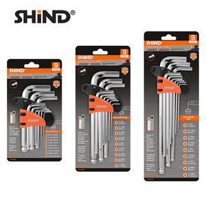 Set di 9 Chiavi <span class=keywords><strong>Esagonali</strong></span> a Sfera 94334-94340, Lunghezze Corte, Medie e Lunghe, Chiavi Metriche Allen Torx per Biciclette - Product Image 6