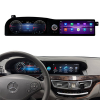Radio Multimedia para Automóvil con Pantalla Android y GPS, Unidad Principal Actualizada para Mercedes Benz W221, Panel Digital, Reloj Inteligente