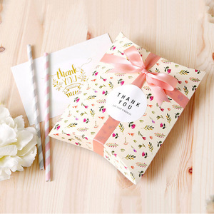 Portable Folding Pillow <b>Box</b> Made of White Cardboard with Ribbon Embossing Four-Color Printing for Creative <b>Small</b> Gifts Snacks - Product Image 4