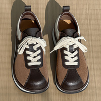 Baskets rétro personnalisées en daim marron, chaussures de sport décontractées, style vintage, tige basse, semelle en caoutchouc, OEM ODM, marque privée