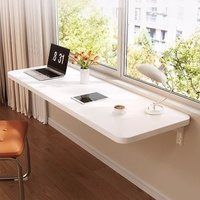 Étagère murale, table pliable, bureau, mur suspendu, cloison droite, cadre en bois, panneau non perforé, comptoir