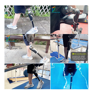 Prothesebeen Prothetische knie Aluminium Lichtgewicht Waterdicht Enkelassige kniegewricht - Product Image 5