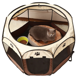 Portatile pieghevole per animali domestici cuccia recinzione ottagonale per cuccioli rifugio facile da usare all'aperto facile operazione grandi gabbie per cani recinzioni per <span class=keywords><strong>gatti</strong></span> - Product Image 1