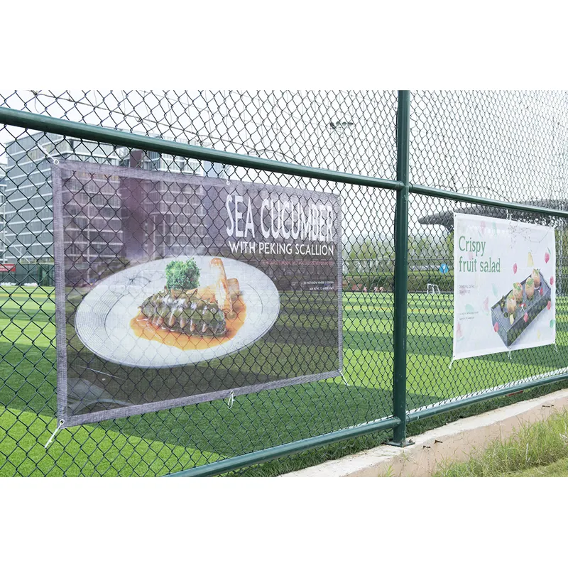 Striscioni in rete Pvc personalizzati di alta qualità 6x0.9m 6x1.5m lunga stampa di striscioni perforati