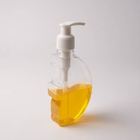 Bouteille de bain personnalisable PET mère-enfant, double pailles, vide, pour gel douche, nettoyant visage, forme cylindrique, pompe pulvérisatrice, finition mate