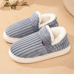 <strong>Ladies</strong> Warm Fuzzy Lined Closed Back House <strong>Slippers</strong> Thick Sole Non Slip Ankle <strong>Bootie</strong> Indoor Outdoor Winter Home Shoes Wholesale - Product Image 4