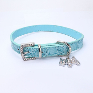طوق حيوانات أليفة فاخر وعصري قابل للتعديل بإغلاق فيلكرو، صديق للبيئة، مزين بأحجار الراين المخططة وشريط كرتوني، قلادة للكلاب والجراء والقطط الصغيرة من البولي يوريثان - Product Image 4