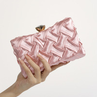Sac de soirée pour femme, coque rigide, tissé, en satin brillant uni, minimaliste, avec logo personnalisé, fait main, à large bandoulière, pour bal de promo