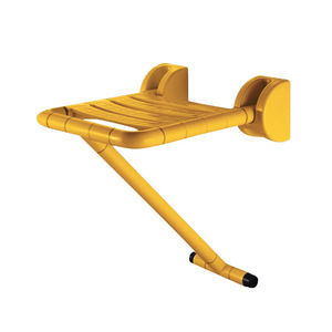 Chaise de douche Itax 320x405mm pliable en plastique et acier inoxydable, siège de sécurité pour personnes âgées, utilisation dans la salle de bain - Product Image 3
