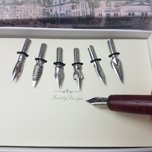 <span class=keywords><strong>Set</strong></span> di Penne in Legno per Calligrafia con 6 Punte e 1 <span class=keywords><strong>Set</strong></span> di Inchiostri, Regalo di Cancelleria, <span class=keywords><strong>Set</strong></span> di Penne Stilografiche - Product Image 4