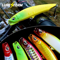 Leurre de pêche artificiel LureStorm 80 mm/10 g 90 mm/15 g, appâts durs en plastique avec hameçon triple pour l'achigan et le cabillaud, eau salée et eau douce