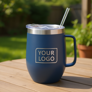 OEM ODM Stainless Steel Tumbler 10oz Vacuum Insulated Handle Lid Straw LED Temperature Display BPA Free Eco Friendly Portable - Product Image 2