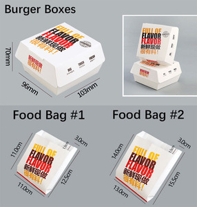 工場卸売 使い捨て 食品グレード カスタムサイズ印刷 クラフト紙 バーガー包装箱 段ボール食品容器 - Product Image 5