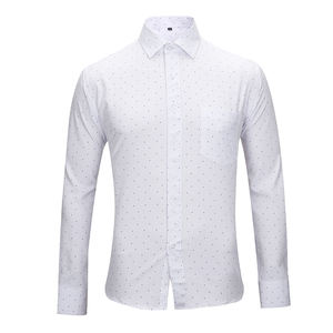 Camicia da uomo Business a pois primavera ed estate nuovo stile camicie di Design per uomo a maniche lunghe - Product Image 5