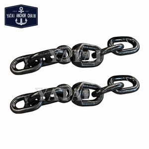 Chaîne d'ancrage à maillons à goujon en acier noir peint, avec anneau pivotant et groupe pivotant neuf, vente en gros d'usine Chine - Product Image 1