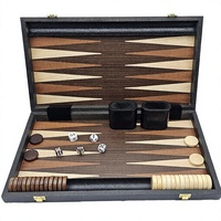 Set Backgammon Kayu 15-Inci Papan Lipat Besar Permainan Perjalanan Portabel Permainan Papan Klasik untuk Dewasa & Anak-Anak Hadiah Sempurna