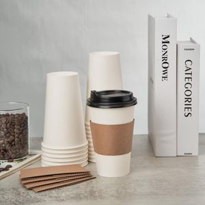 Vaso de Papel Ecológico Desechable con <span class=keywords><strong>Doble</strong></span> Pared y Recubrimiento de PE de Grado Alimenticio, con Logotipo Personalizado, de 8oz, 10oz, 12oz y 16oz, para Bebidas Frías y Café, con Tapa - Product Image 4