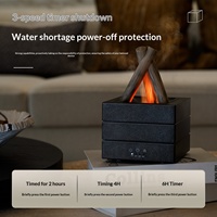 Diffuseur d'arômes Campfire 280 ml, diffuseur d'huiles essentielles à effet bois avec flamme simulée pour la maison, le bureau, l'hôtel, cadeau