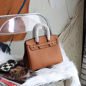 Borsa di Lusso da Donna in Pelle Effetto Litchi 25CM, Grande Capacità con Chiusura a Lucchetto, Tracolla Modulabile - Product Image 4