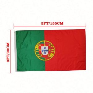 Bandera de Portugal para Aficionados al Fútbol, Precio de Fábrica al por Mayor, Bandera Portuguesa para Exteriores de 90x150cm, Poliéster, Portátil - Product Image 4