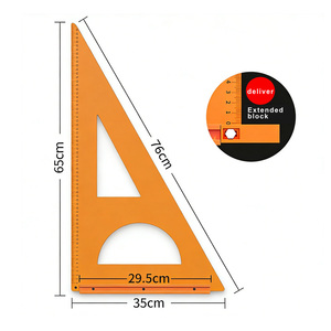 Règle d'angle carrée en bakélite de qualité industrielle pour le travail du bois, 90 degrés, avec base en aluminium massif de 20 mm pour machinistes et charpentiers - Product Image 6