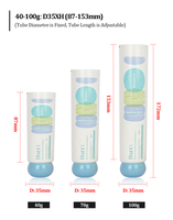Tube de dentifrice de luxe ABL personnalisé D35 40ml-100ml, emballage en gros, tube de dentifrice rechargeable avec bouchon à vis