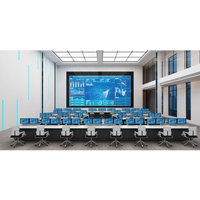 Console de commande de sécurité intelligente-Bureau métallique personnalisable avec technologie intégrée pour les salles de contrôle et les centres d'opérations
